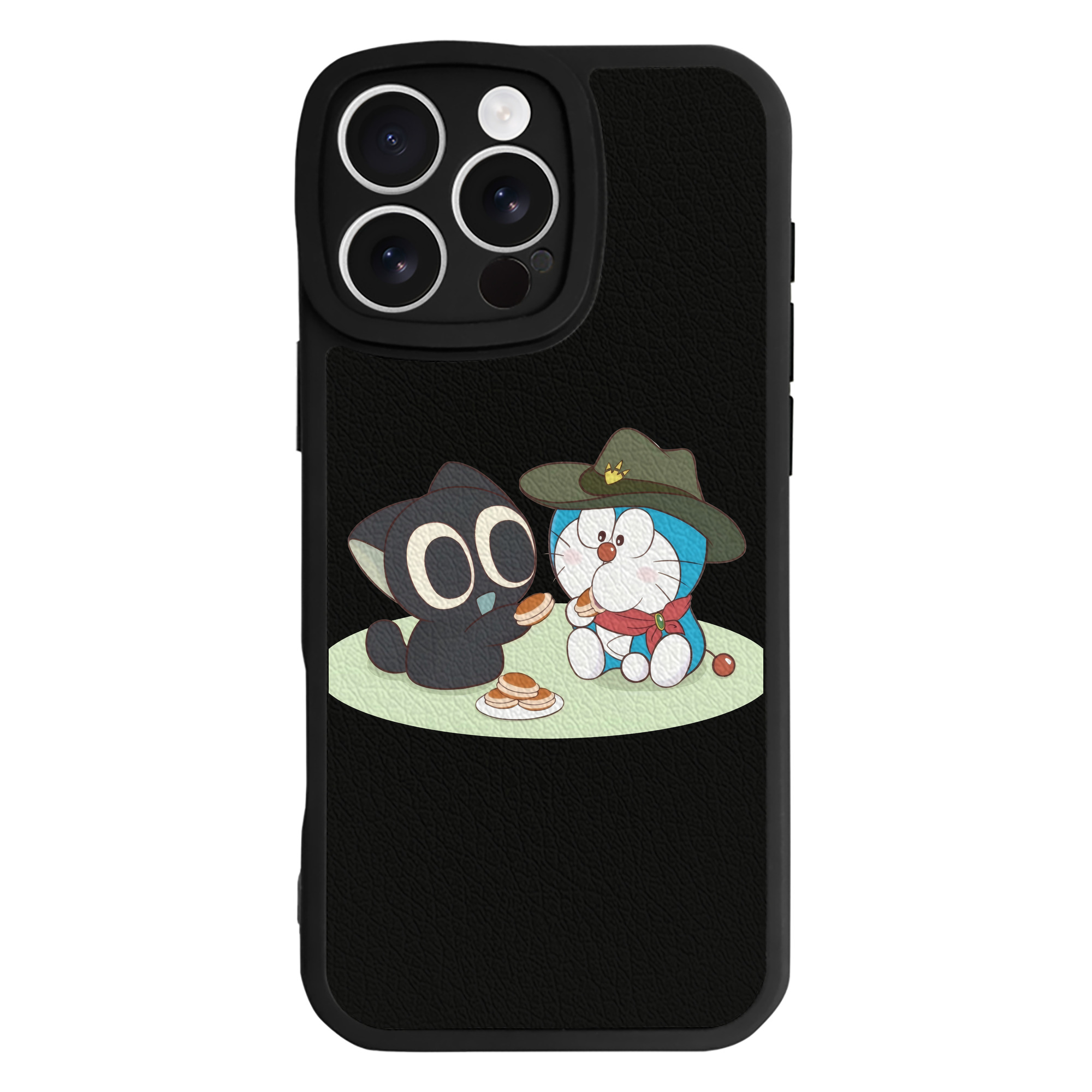 （画像用） ドラえもん Doraemon 【iPhone 16シリーズ対応】シリコンスマホケース（レザー調） 材質：シリコン